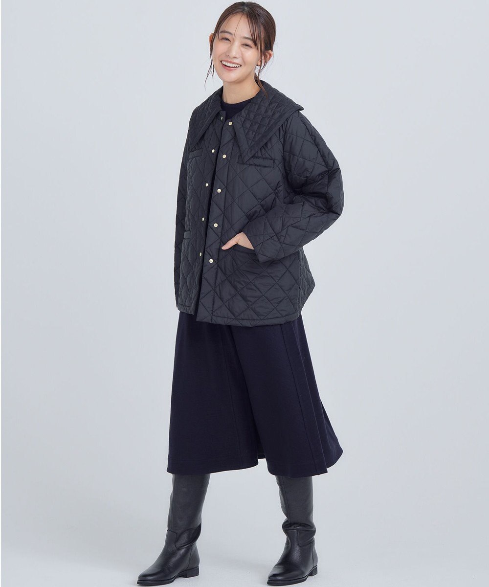 組曲 【洗える・中綿】2WAYキルト コート 