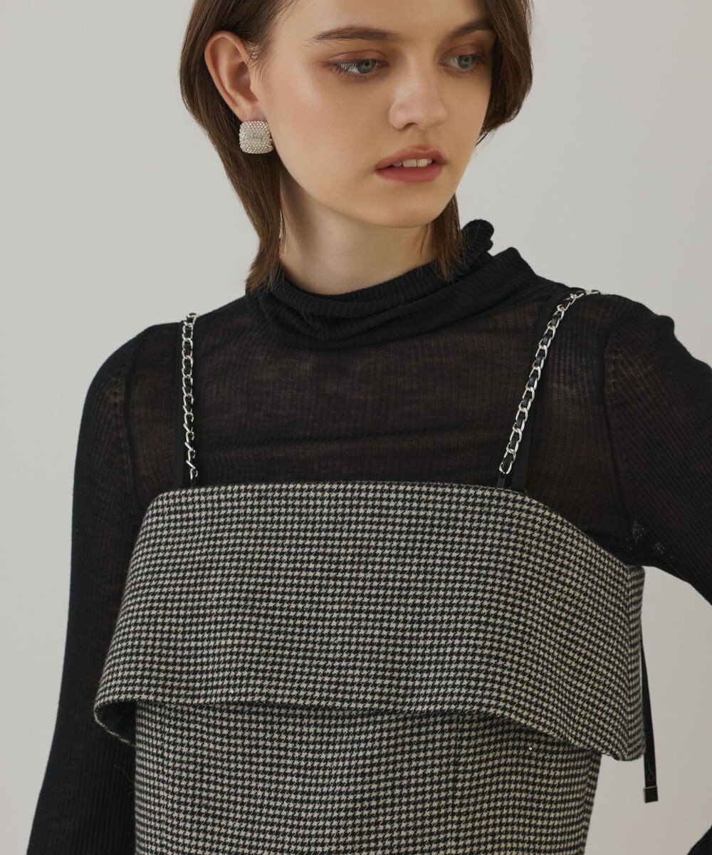 GRACE CONTINENTAL チドリツイードサロペット 