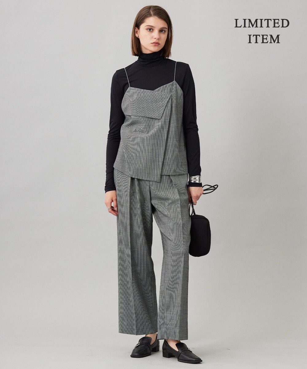 ICB L 【WEB限定・UVカット・洗える】ウール2WAYストレッチ キャミソールブラウス 