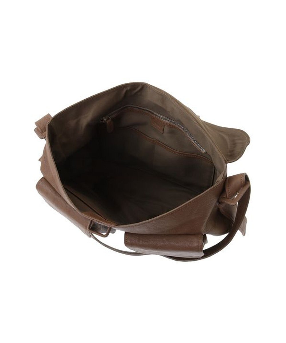 genten ゴートシュリンク かぶせ付ショルダーバッグ 