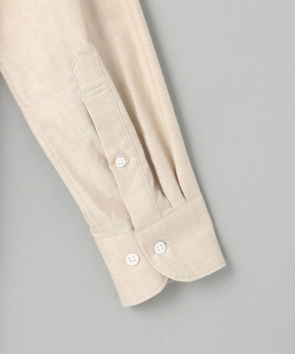 GOTAIRIKU 【洗える】コットンフラノシャツ_ カッタウェイカラー 