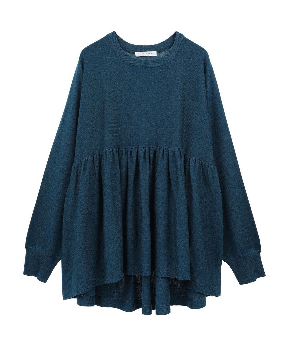 AMERICAN HOLIC ティアードギャザーニットプルオーバー 