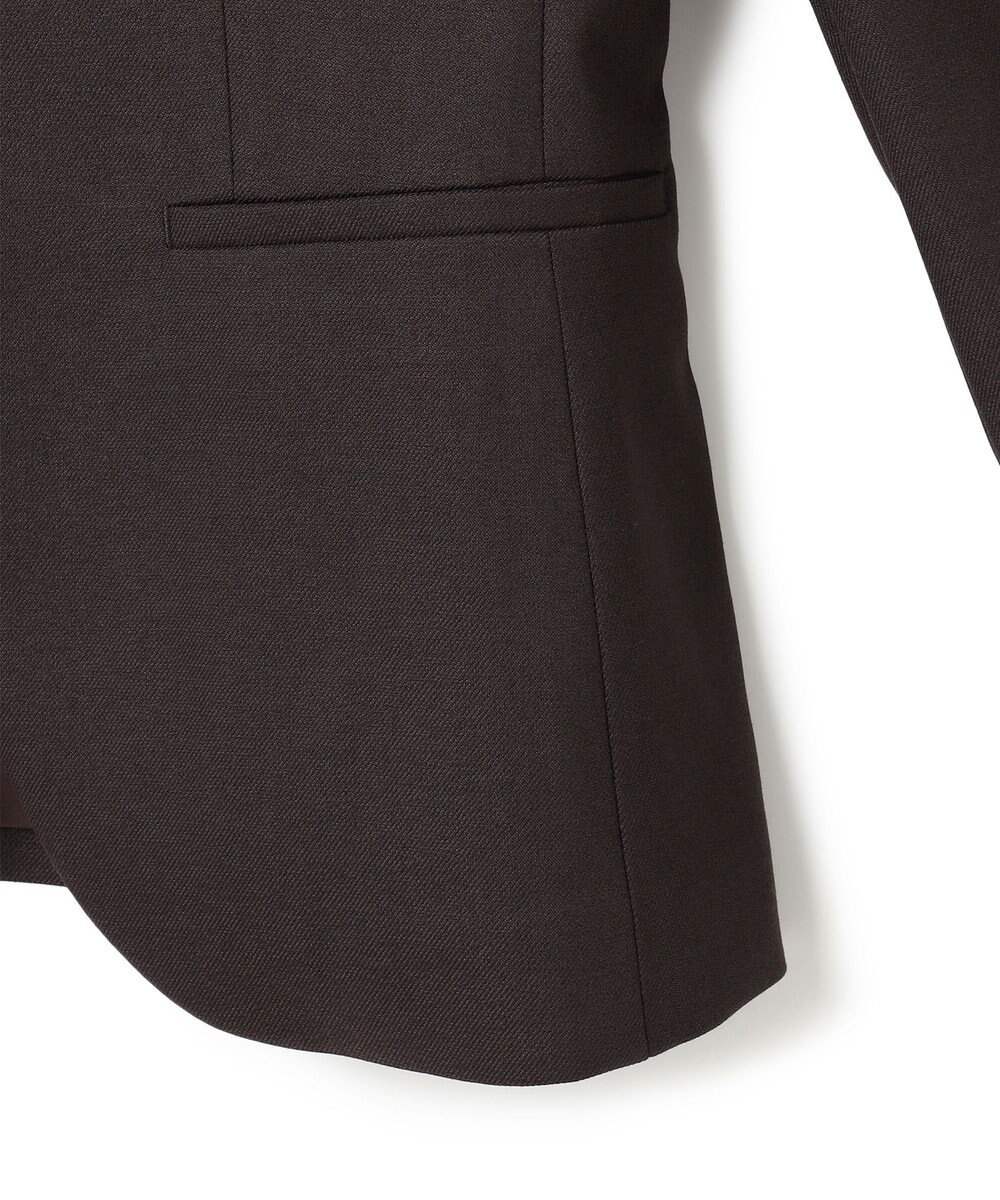 ICB 【洗える】プロヴィスウールツイル ノーカラージャケット 