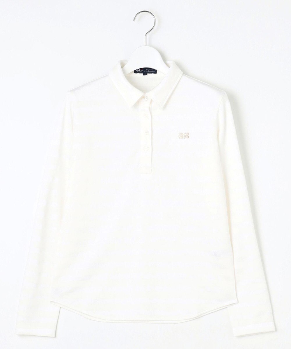 23区GOLF 【WOMEN】ブライトボーダー ポロシャツ 着回し力抜群 1枚で大活躍 高品質 1枚でも◎ 