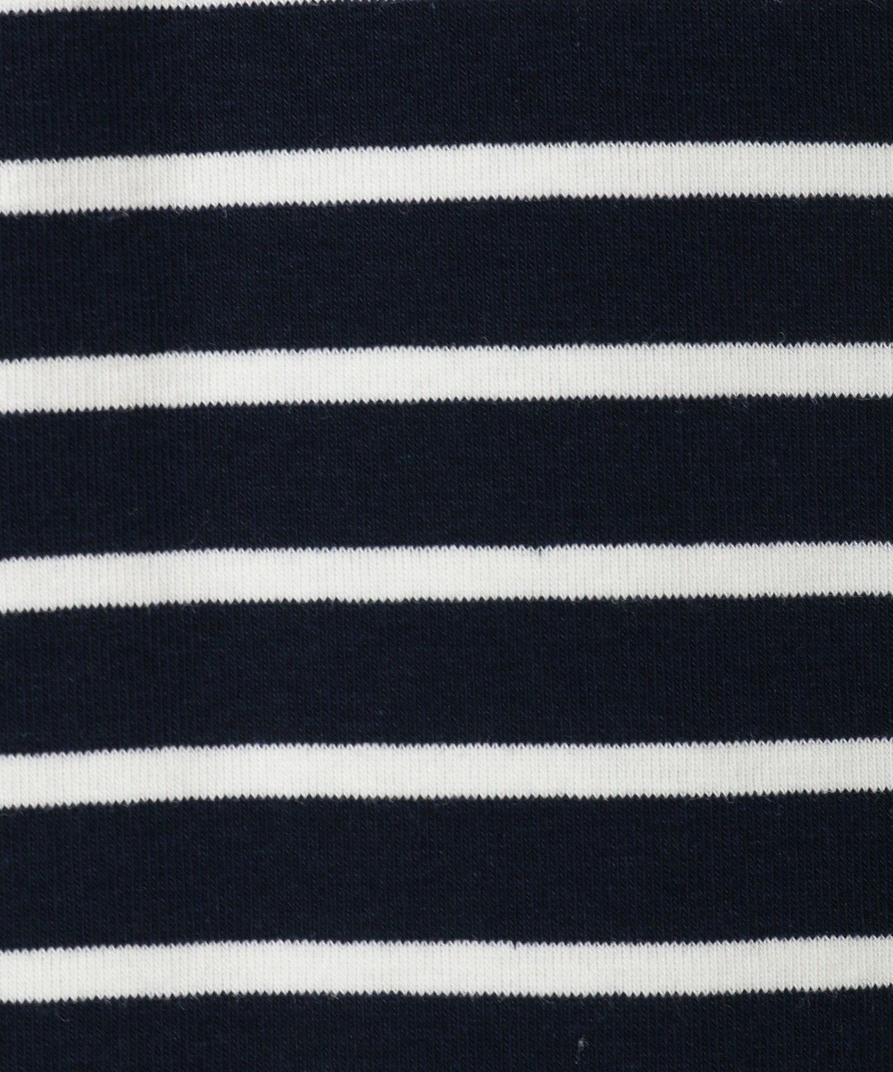 Green Parks 異素材ボーダーペプラムカットソー 