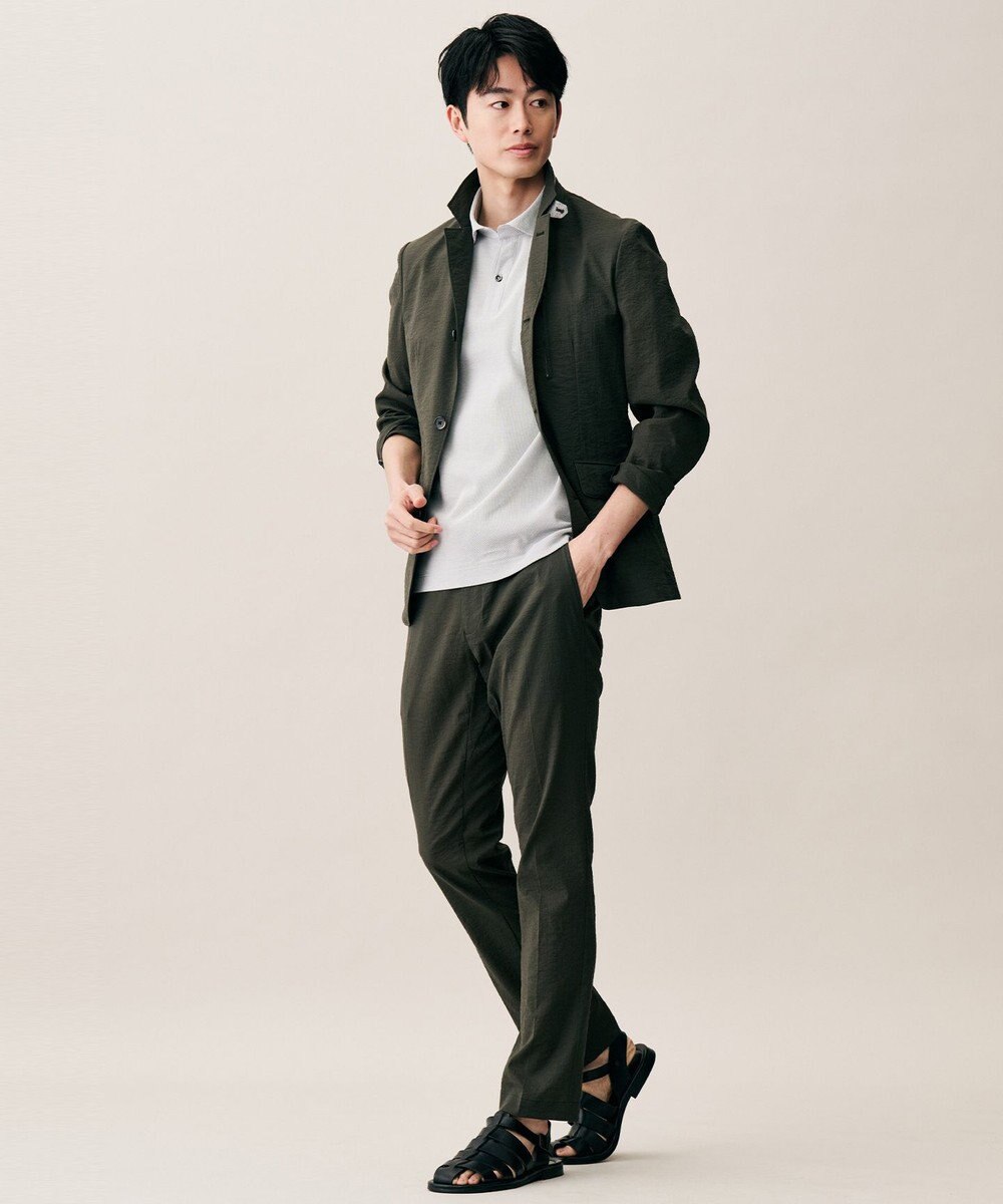 JOSEPH ABBOUD 【キングサイズ・ウエストも伸びる!・ストレッチ】 ハイパワーピケストレッチ パンツ 26SSモデル 