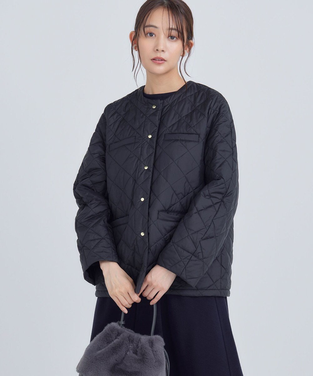 組曲 【洗える・中綿】2WAYキルト コート 