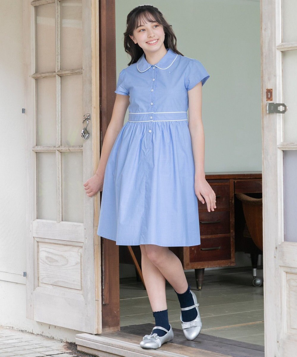 組曲 KIDS 【150-160㎝】シャンブレー ワンピース 