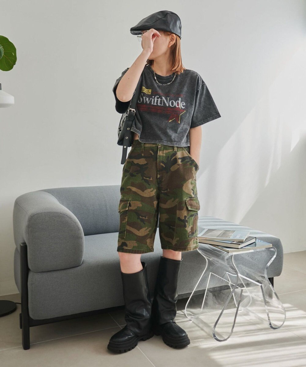 WEGO ヴィンテージウォッシュグラフィックショートT 