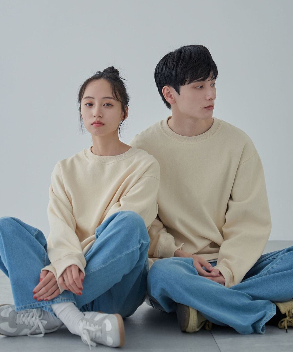 WEGO 【ユニセックス着用ITEM/裏起毛】リラックスフィットスウェットプルオーバー 