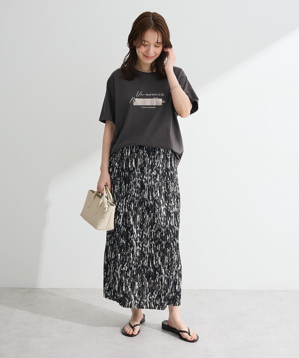 Green Parks 柄プリーツスカート 