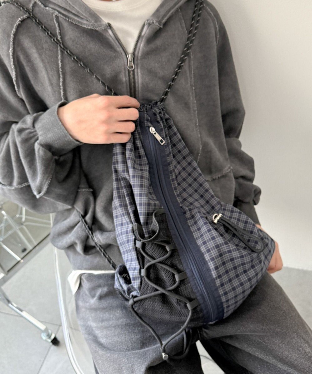 WEGO 【ユニセックス着用ITEM】センターzipナップサック 