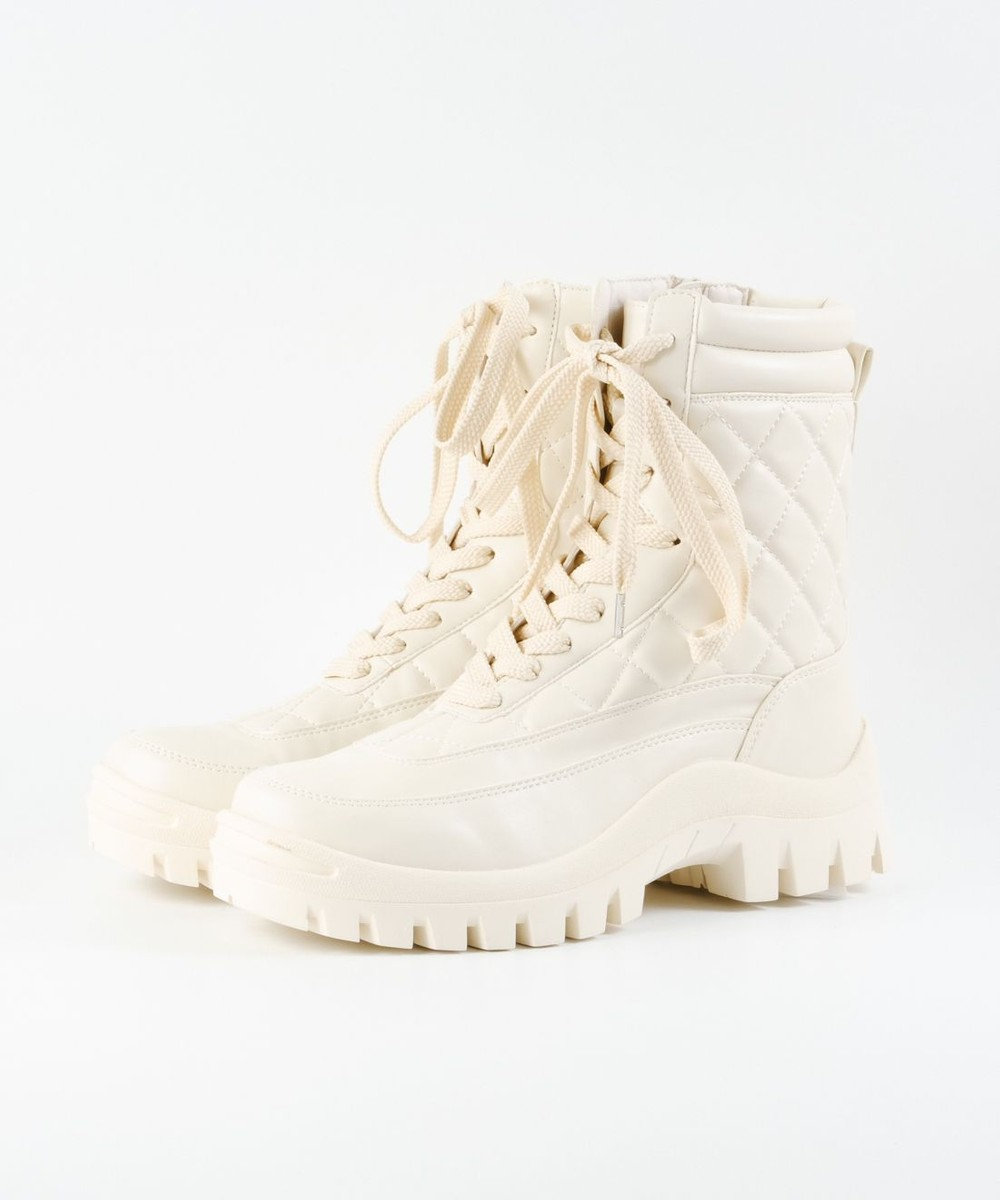 BONTRE 【MIONOTIS/ミオノティス】キルティングレースアップショートブーツ/40512 