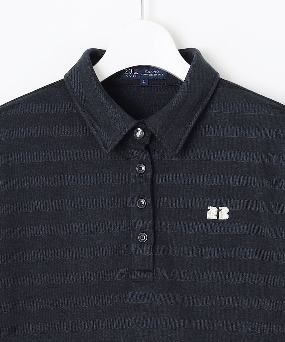 23区GOLF 【WOMEN】ブライトボーダー ポロシャツ 着回し力抜群 1枚で大活躍 高品質 1枚でも◎ 