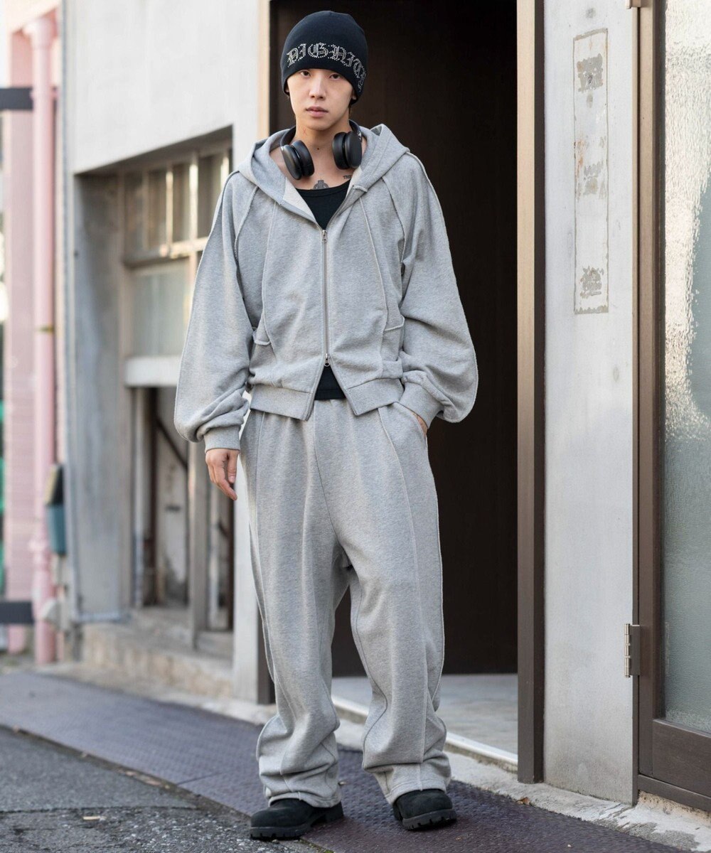 WEGO 【ユニセックス着用ITEM/ウエストゴム】スウィッチングスウェットパンツ 