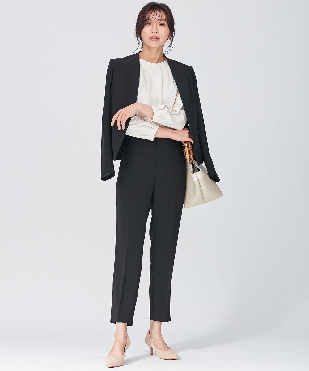 23区 トリアセダブルジョーゼット パンツ 