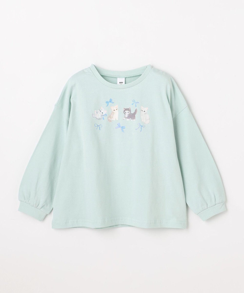 ANY KIDS 【綿100%】ネコアソート 長袖Tシャツ 