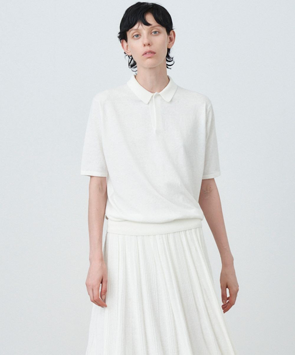 ATON RECYCLED FRESCA COTTON | ポロシャツ WARM WHITE