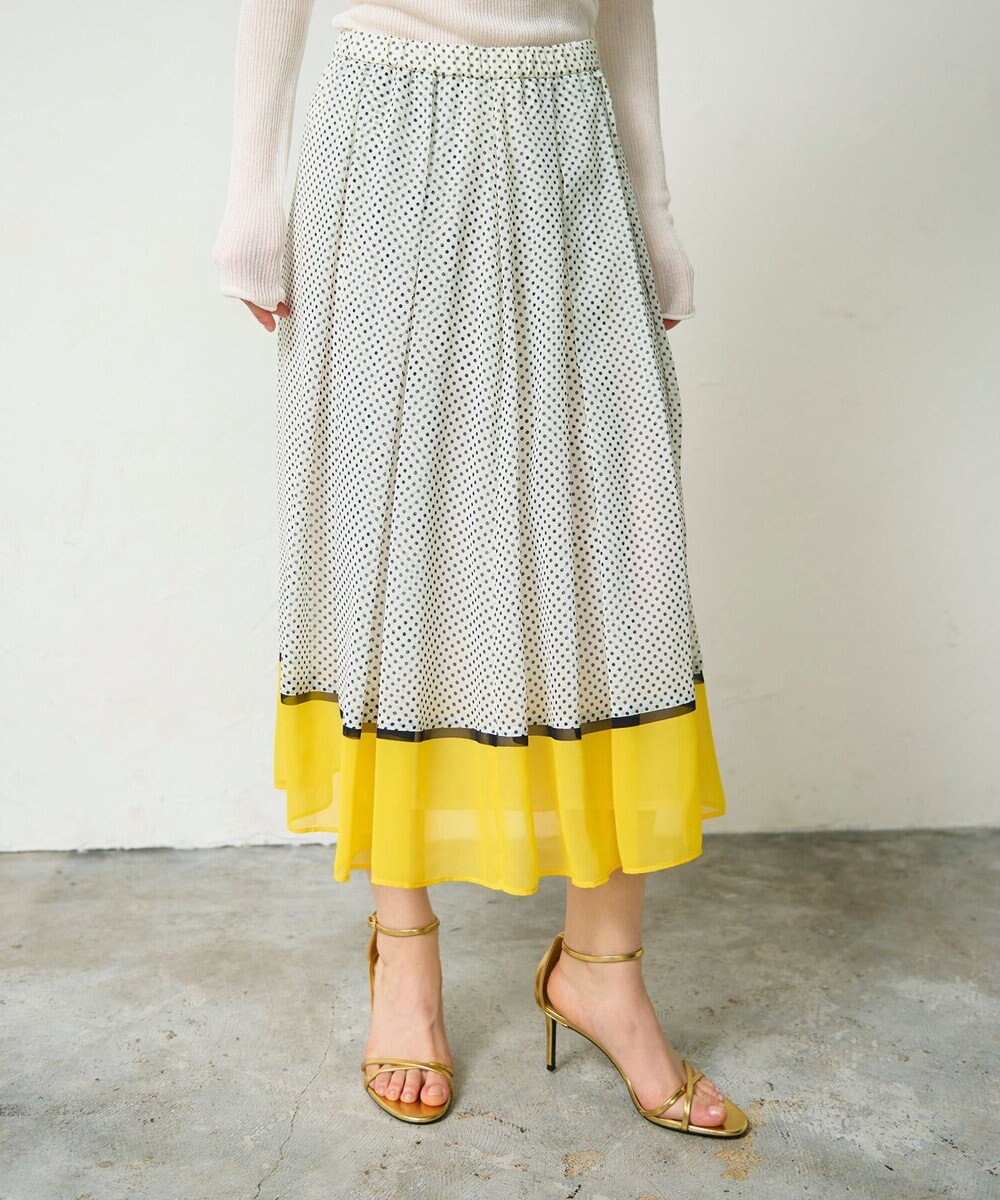 GRACE CONTINENTAL ドットBOXタックスカート 