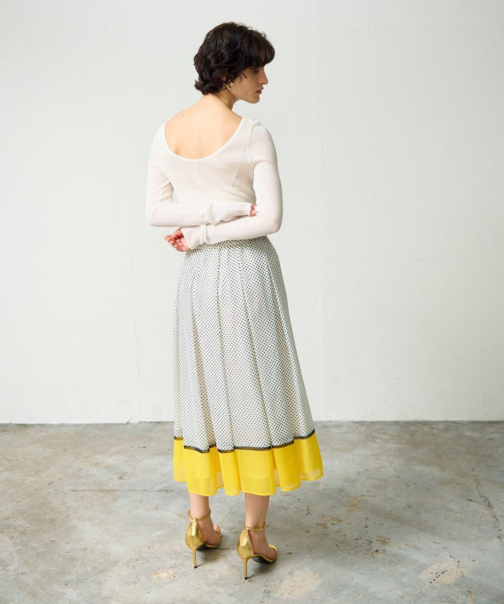 GRACE CONTINENTAL ドットBOXタックスカート 