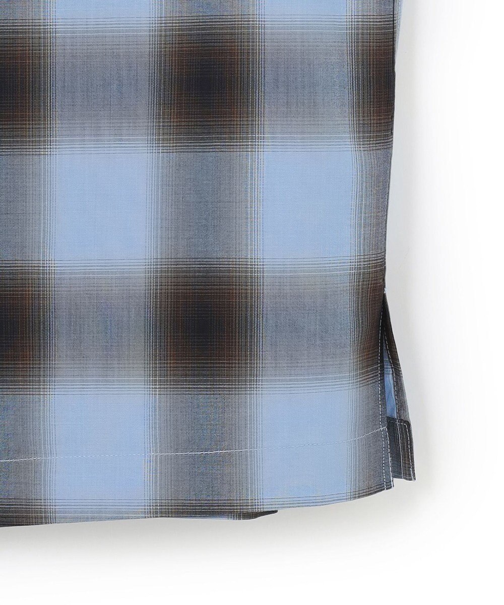 J.PRESS YORK STREET 【UNISEX】オンブレーチェック オープンカラーシャツ 