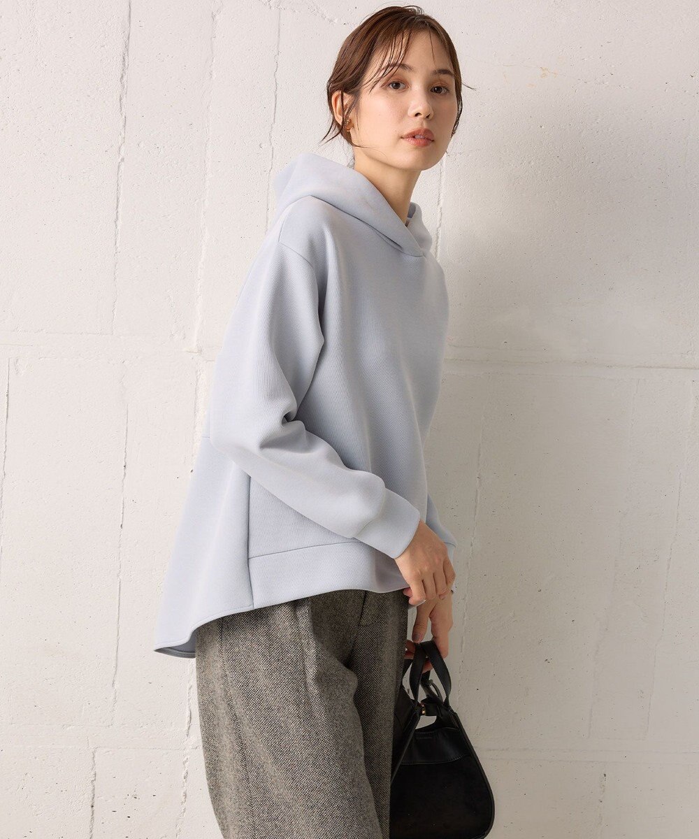 組曲 ダンボールジャージーバックフリル パーカー 