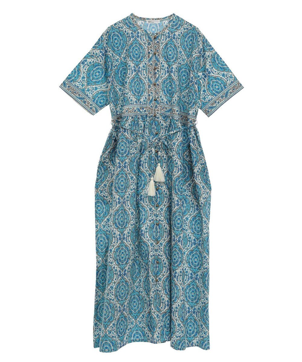CRAFT STANDARD BOUTIQUE インド綿アラベスク柄ワンピース 