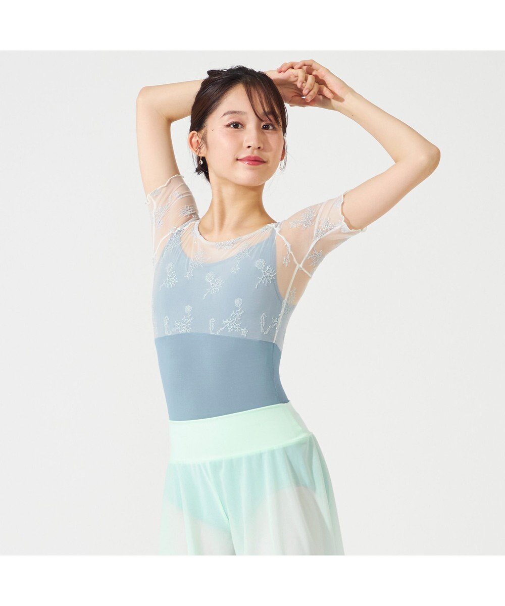 Chacott ハーフスリーブレオタード 