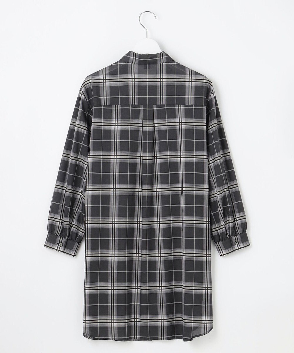 J.PRESS LADIES 【WEB限定カラーあり・洗える】SOFT SHEER チェック ロング シャツ 