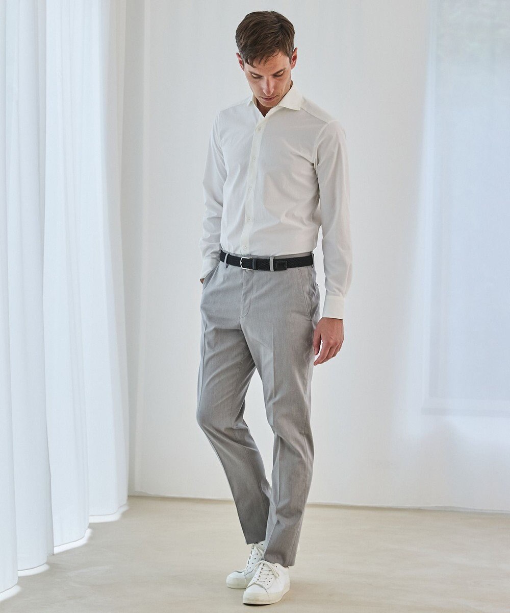 GOTAIRIKU 仕事で着られる綿パン【吸水速乾/ストレッチ/折り目加工】クールマックスコットンパンツ_ノータック（26年モデル） 