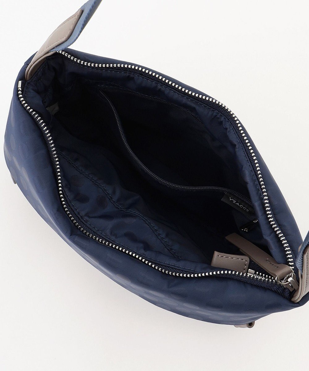 Y'SACCS はっ水ドットジャカード リサイクルレザーコンビ ショルダー 