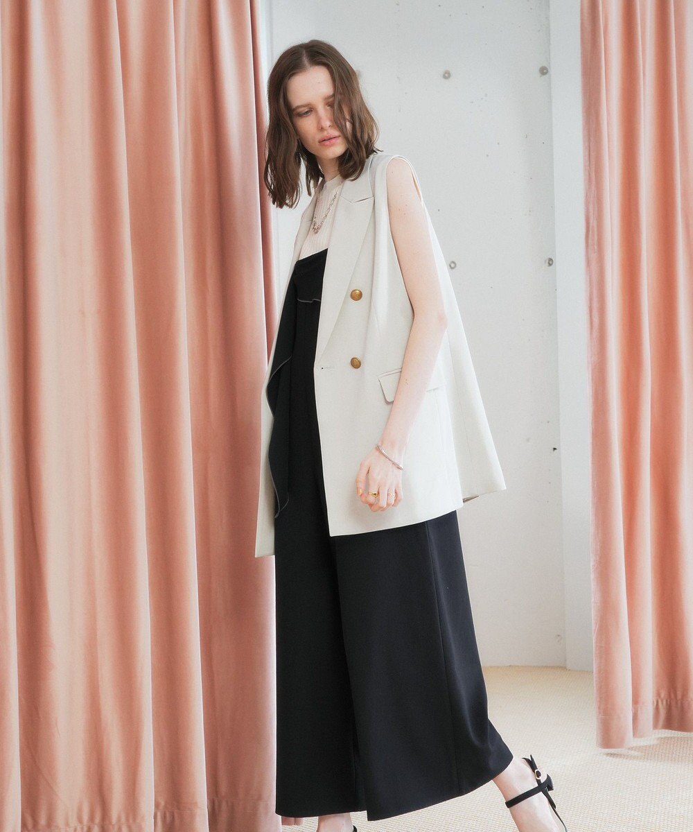 YECCA VECCA ドライタッチ金釦テーラードジレ 