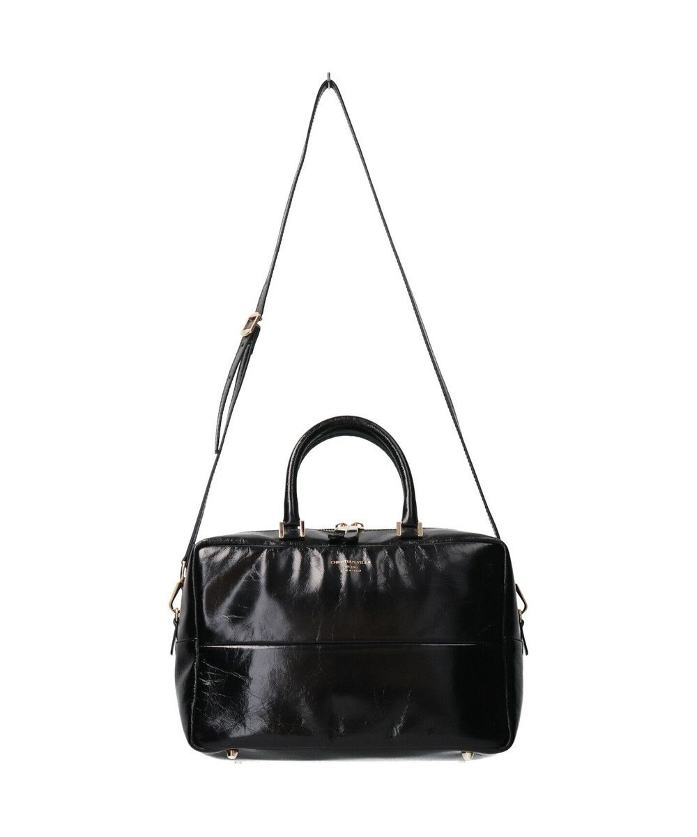 INTER-CHAUSSURES 【CHRISTIAN VILLA】ボックスシルエットレザーハンドバッグ 