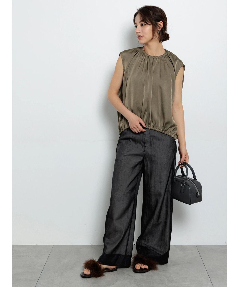 Te chichi サテンサイドリボンブラウス 