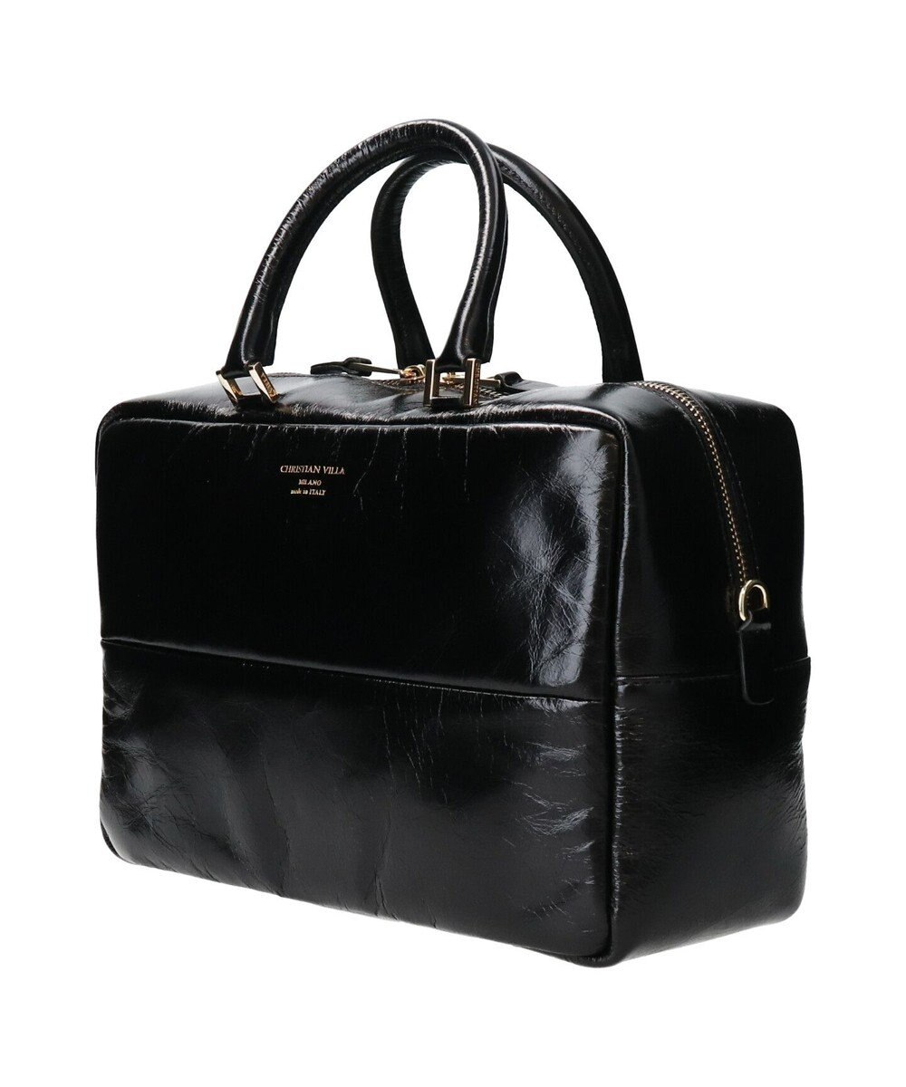 INTER-CHAUSSURES 【CHRISTIAN VILLA】ボックスシルエットレザーハンドバッグ 