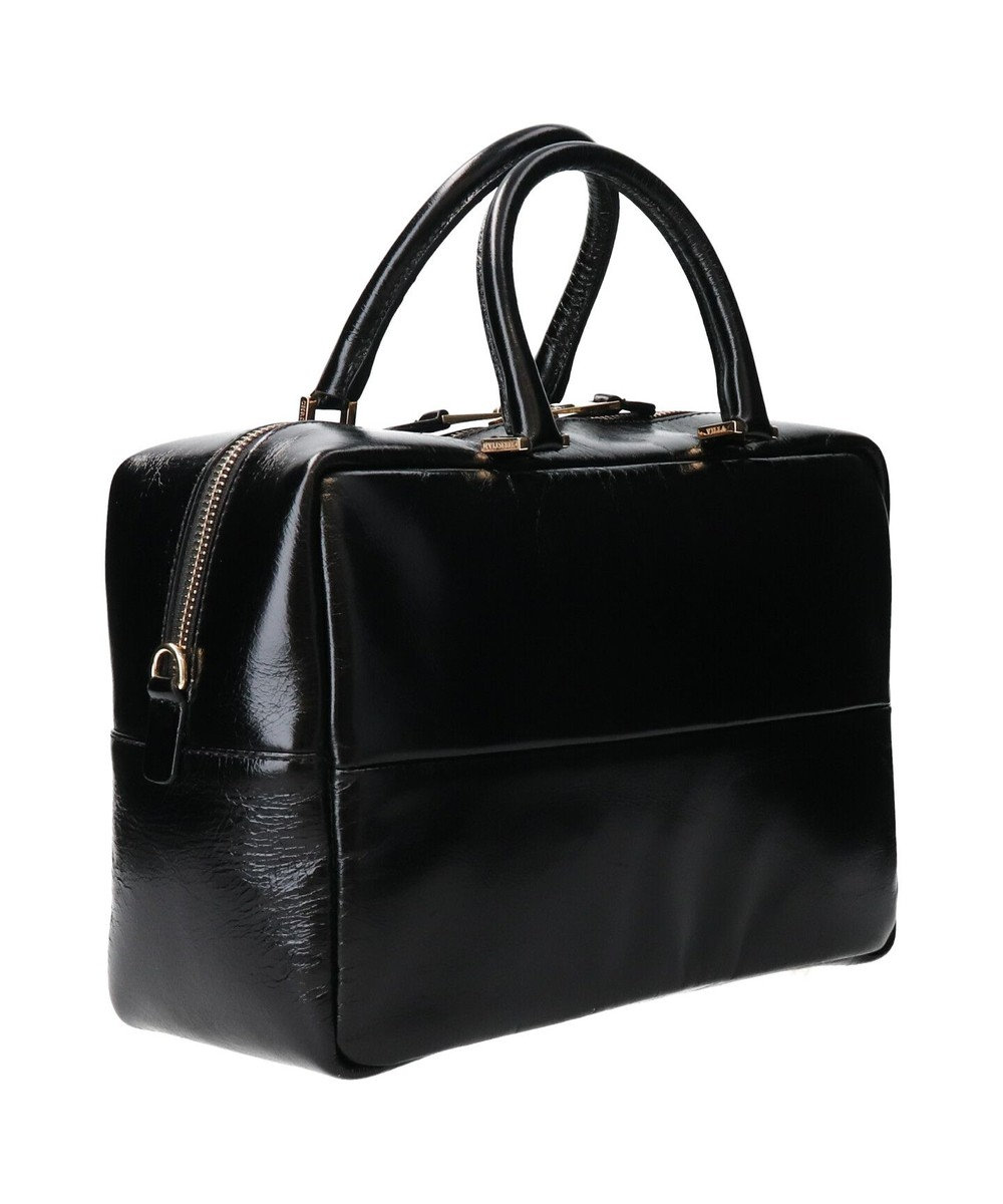 INTER-CHAUSSURES 【CHRISTIAN VILLA】ボックスシルエットレザーハンドバッグ 