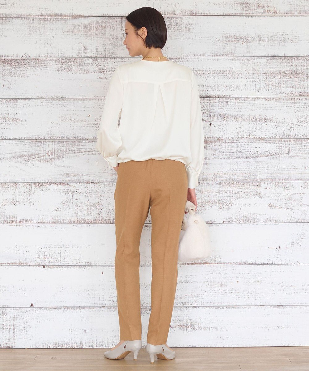 自由区 【洗える】TOROクルーネック ブラウス 