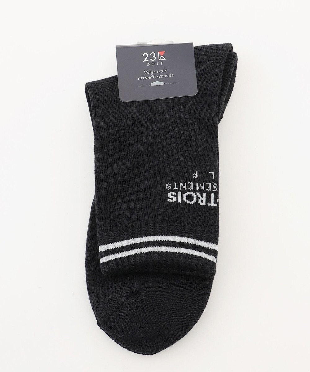 23区GOLF 【MEN】バックロゴレギュラーソックス　１８ｃｍ 