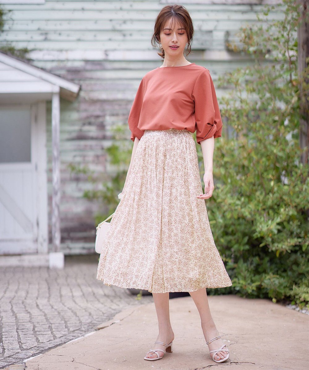 ANY SIS 【洗える】クリスタルプリーツフラワー スカート 