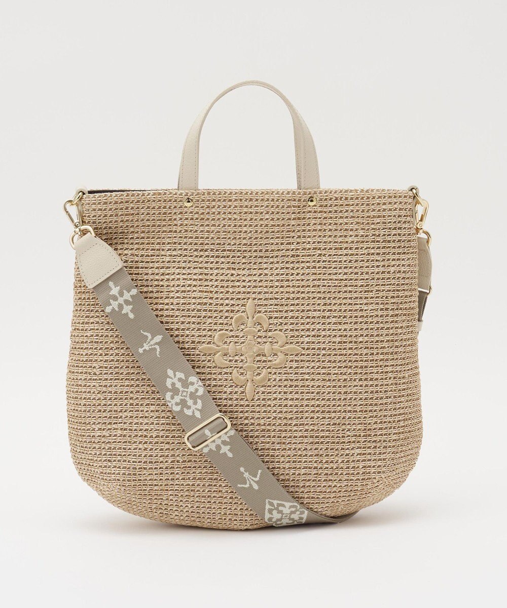 russet スリム2WAYトートバッグ <ナイロンラフィア>(CE-1717-WEB) 