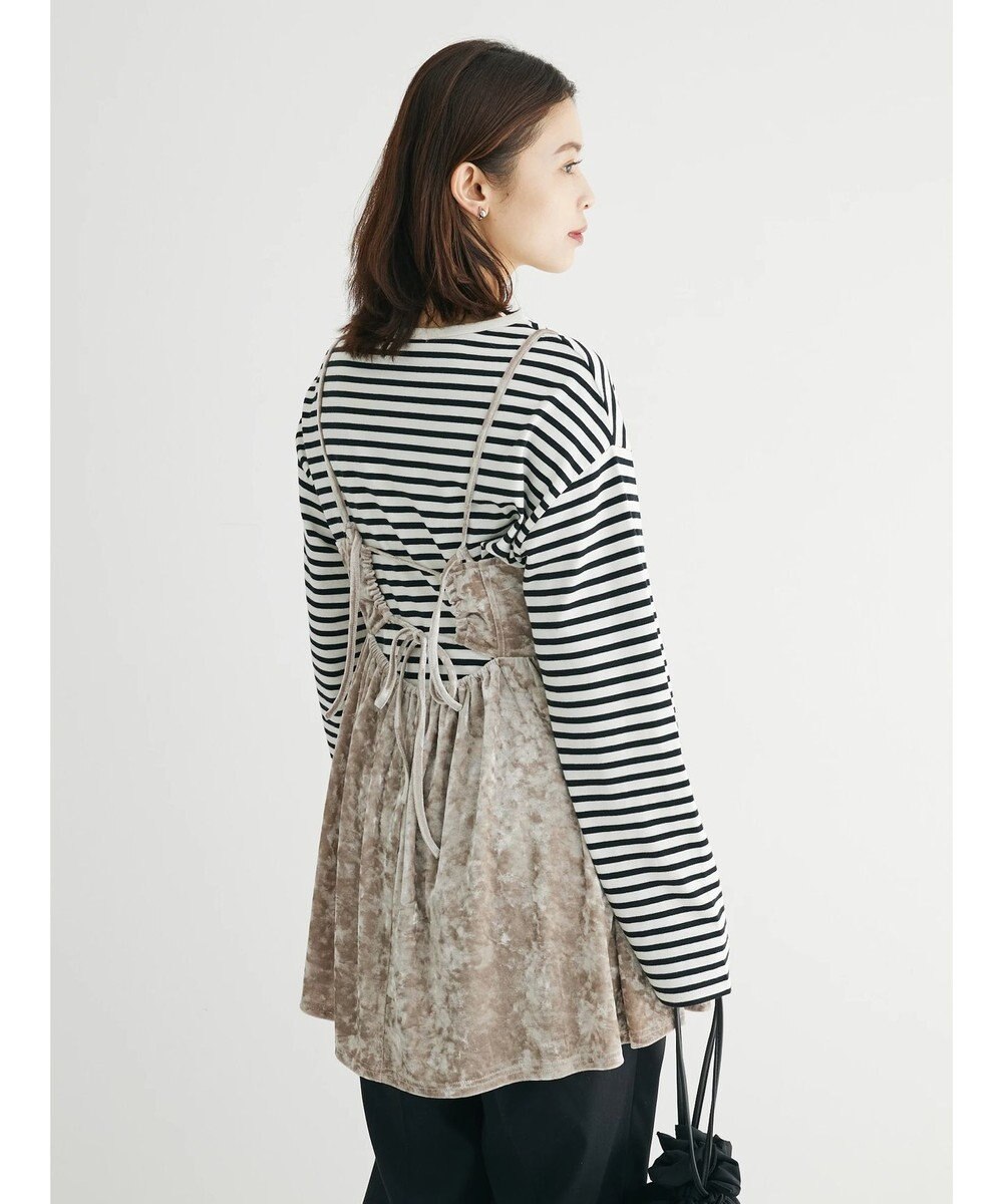 Green Parks ・ＥＬＥＮＣＡＲＥ　ＤＵＥクラッシュベロアキャミチュニック 