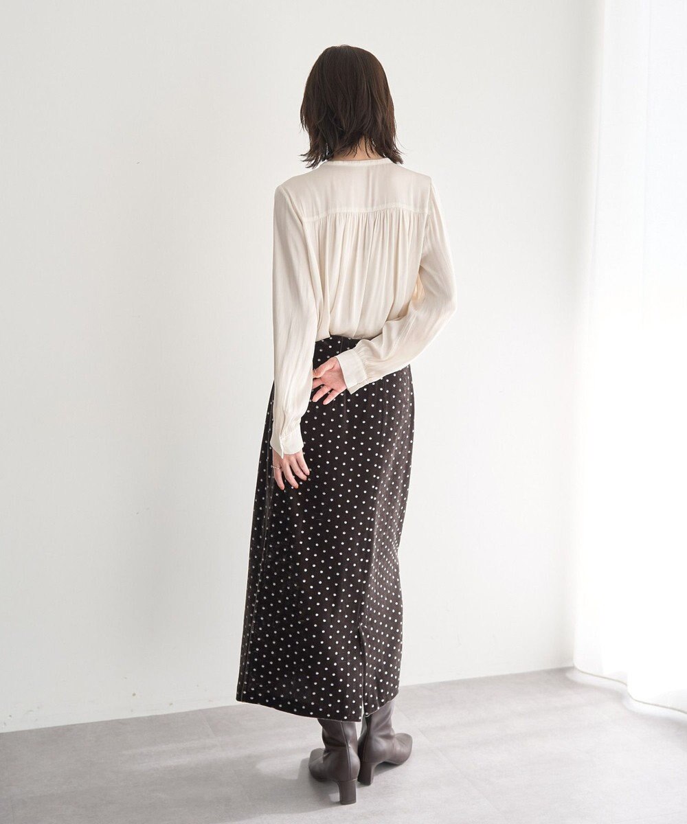 YECCA VECCA グリッタードットベロアナロースカート 