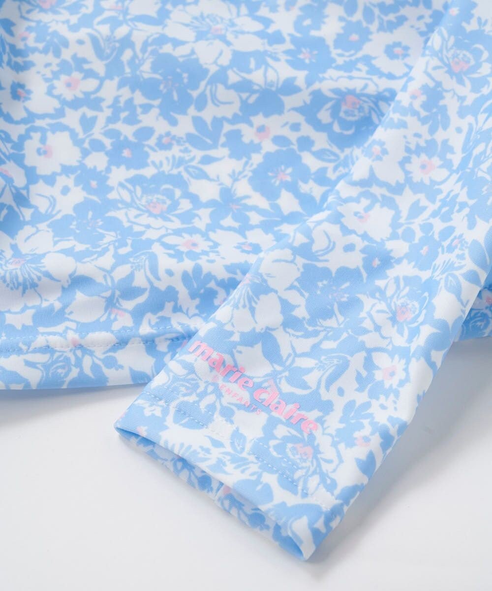 OP／FILA 【marie claire ENFANTS】フリル襟付き長袖ラッシュガード型水着 