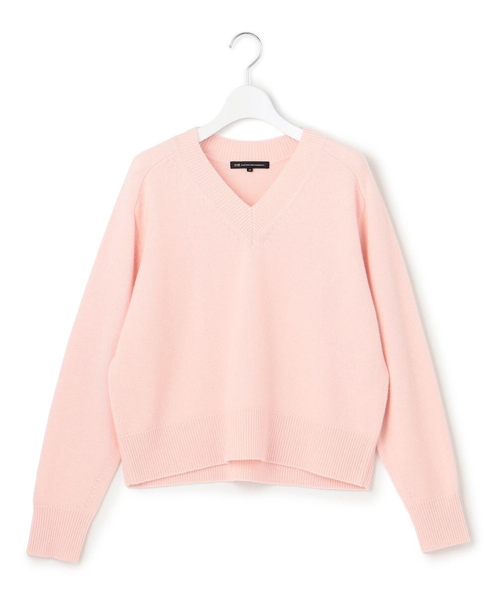 23区 【Oggi2月号掲載/洗える】ウールカシミヤ Vネック ニット 