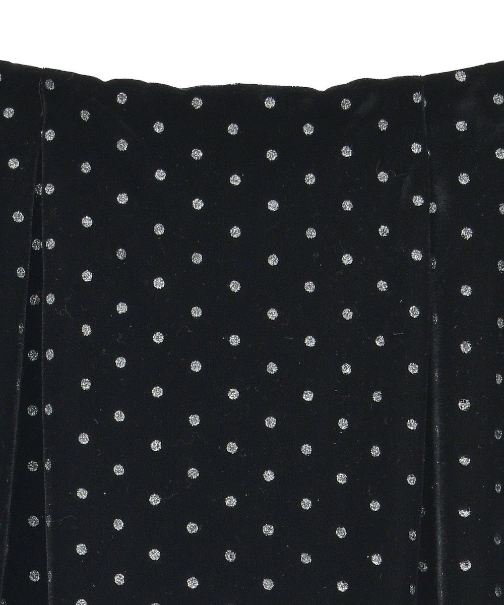 YECCA VECCA グリッタードットベロアナロースカート 