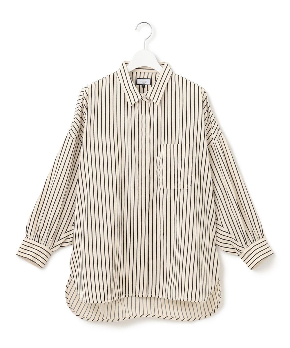 J.PRESS YORK STREET 【WOMEN】コットンタイプライター バックドレープブラウス 