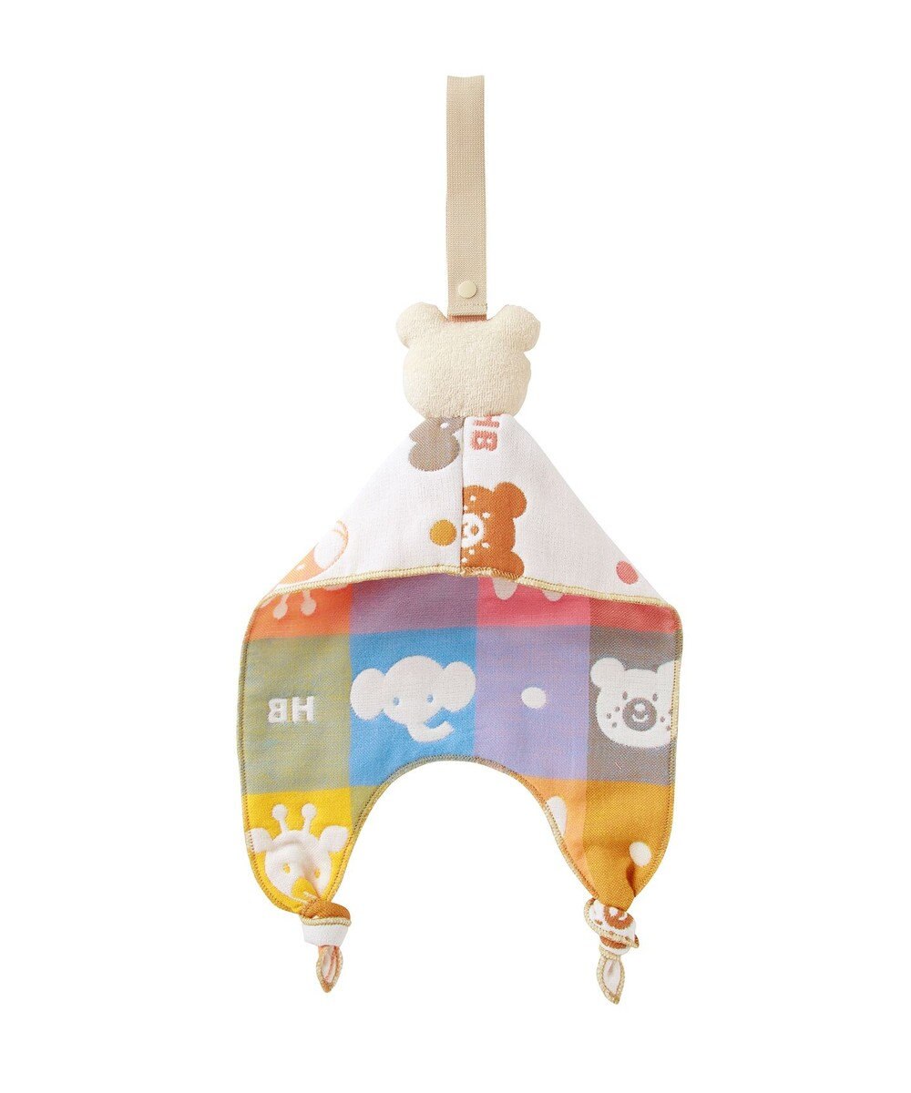 MIKI HOUSE HOT BISCUITS 6重織ガーゼ　マスコットラトル 