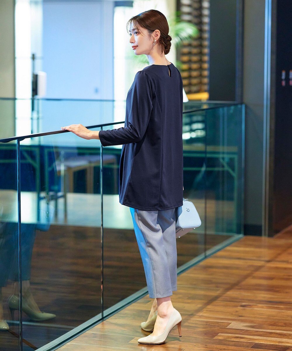 Tiaclasse L 【洗える】サイドリボンポンチチュニック 