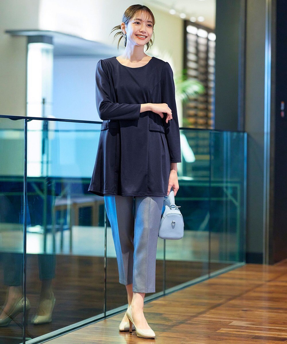 Tiaclasse L 【洗える】サイドリボンポンチチュニック 