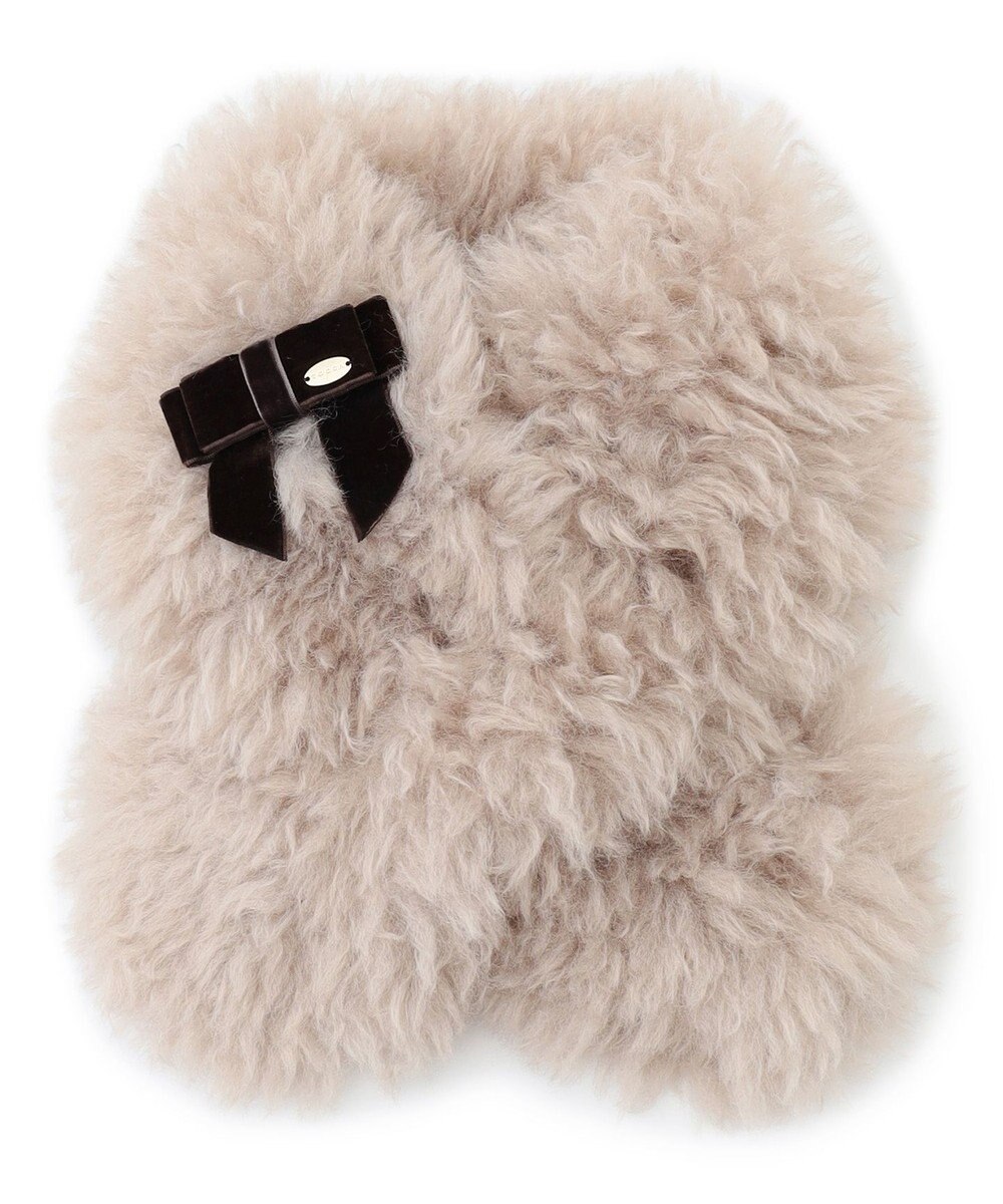 TOCCA 【ブローチ取り外し可】VELVET RIBBON FURTIPPET ティペット 